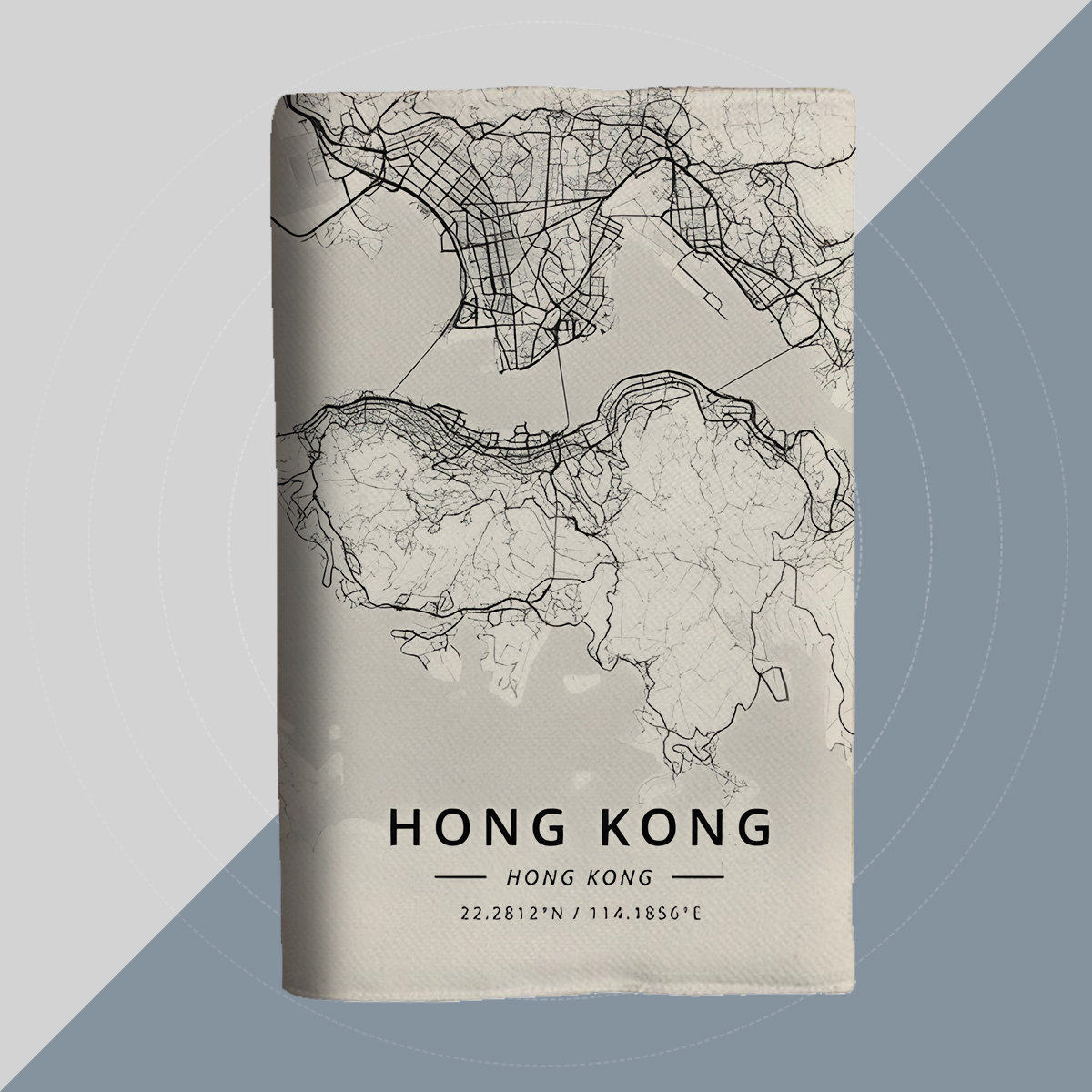 香港旅行手帐记录地图颜值笔记活页布艺书衣文创日记