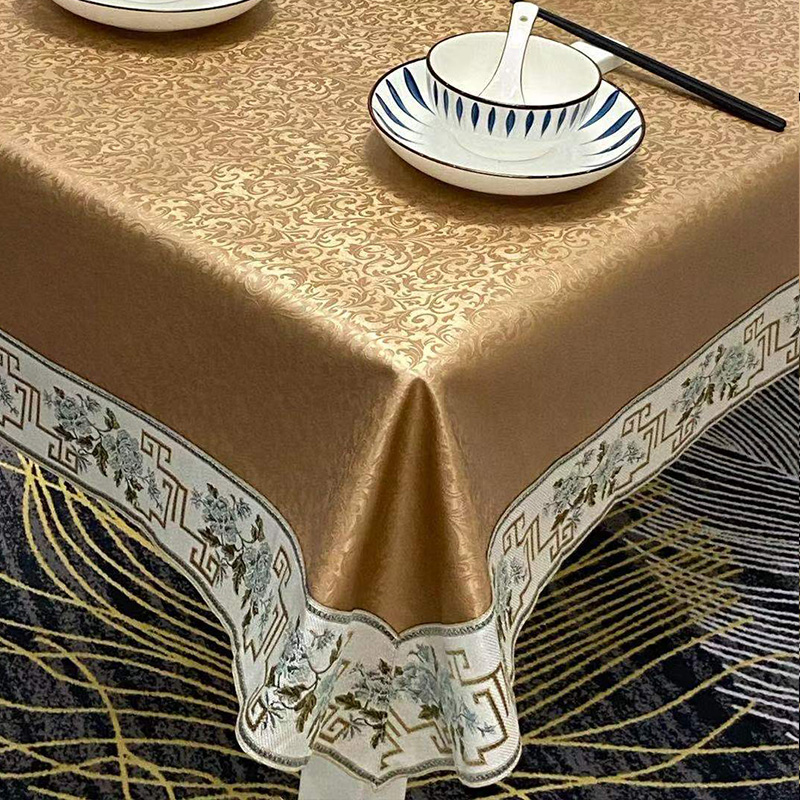 桌布防水防油防烫免洗茶几桌布欧式家用酒店长方形餐桌台布高级感
