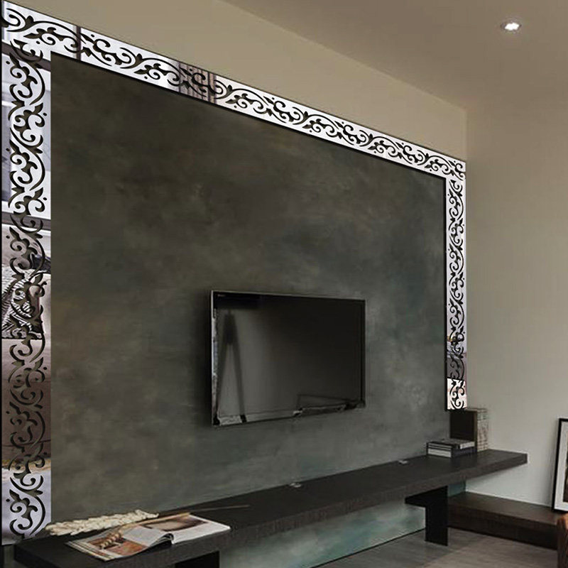 亚克力镜面墙贴电视墙背景墙面装饰自粘衣柜贴纸轻奢边框装饰条,家居饰品,软装墙贴,淘宝优惠券,粉丝福利购,淘宝优惠卷