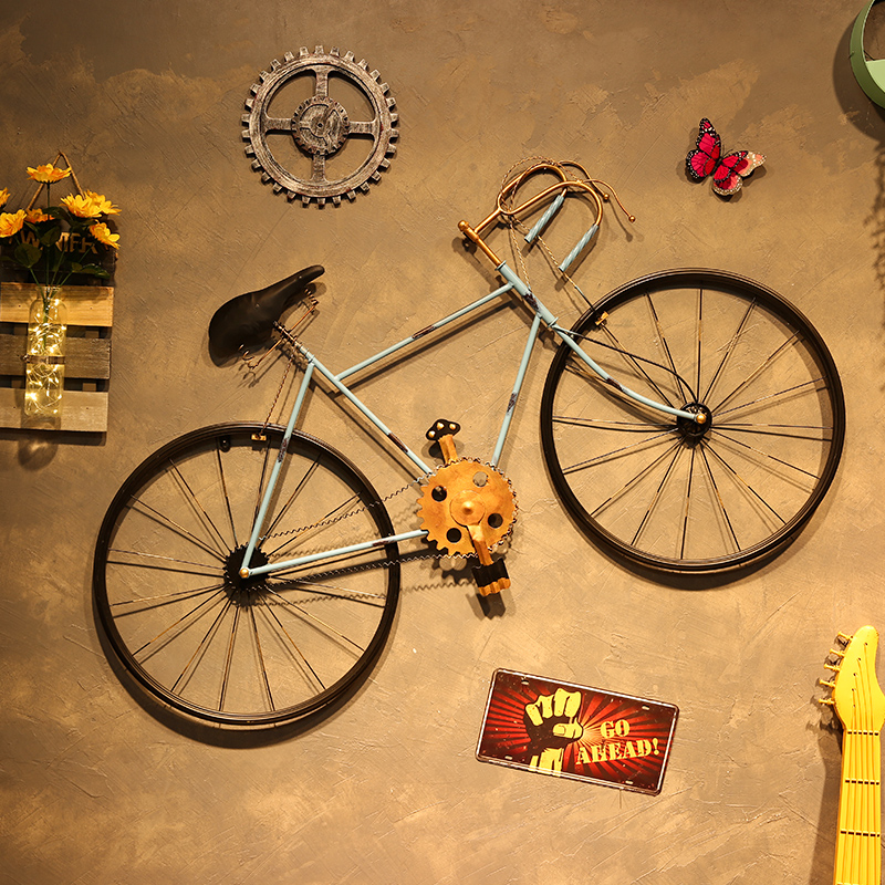 复古铁艺壁挂挂件自行车墙面装饰品酒吧餐厅工业风创意墙上壁饰