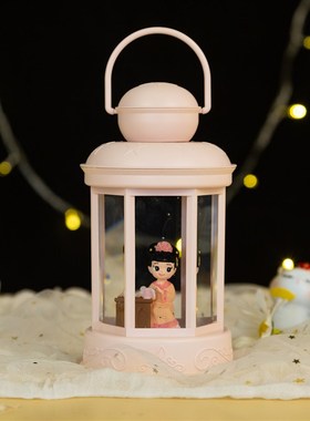 公主水晶球音乐盒 浪漫风灯八音盒小夜灯摆件小女生儿童节日礼物