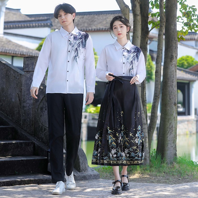 秋季民国风初中生毕业季班服套装高中生舞台合唱演出表演服马面裙