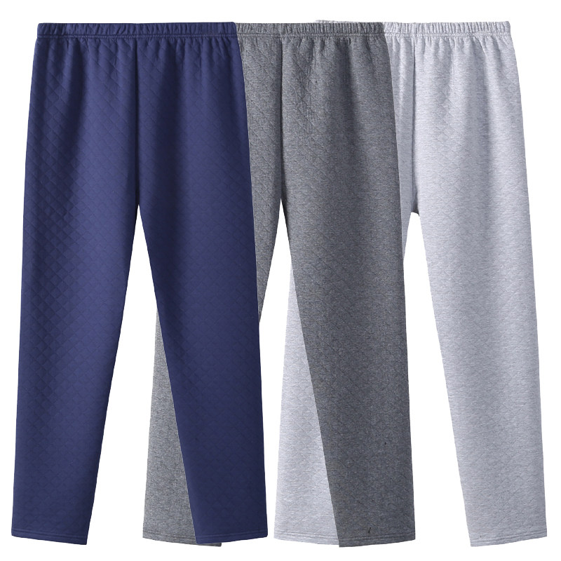 大码宽松直筒松口男士三层保暖裤夹棉中厚款高腰老人家居睡裤保暖,女士内衣/男士内衣/家居服,保暖裤,淘宝优惠券,粉丝福利购,淘宝优惠卷