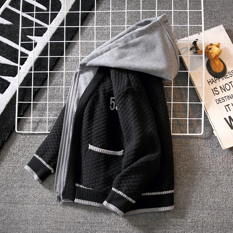 儿童装男童开衫毛衣秋冬款2025新款秋季中大童冬装针织衫男孩加厚