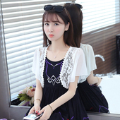 小外披短款 夏季 外搭披肩防晒衣女百搭蕾丝开衫 配吊带裙 薄款 外套