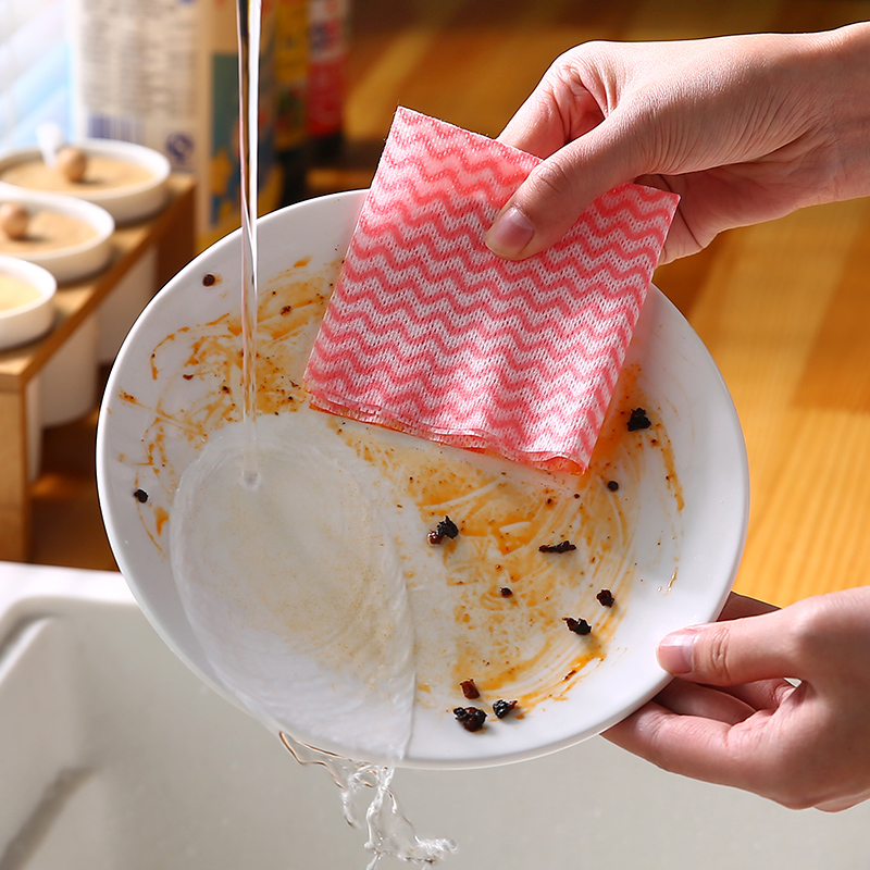 抽取式一次性无纺布洗碗巾厨房清洁擦桌抹布懒人百洁布除油渍两用