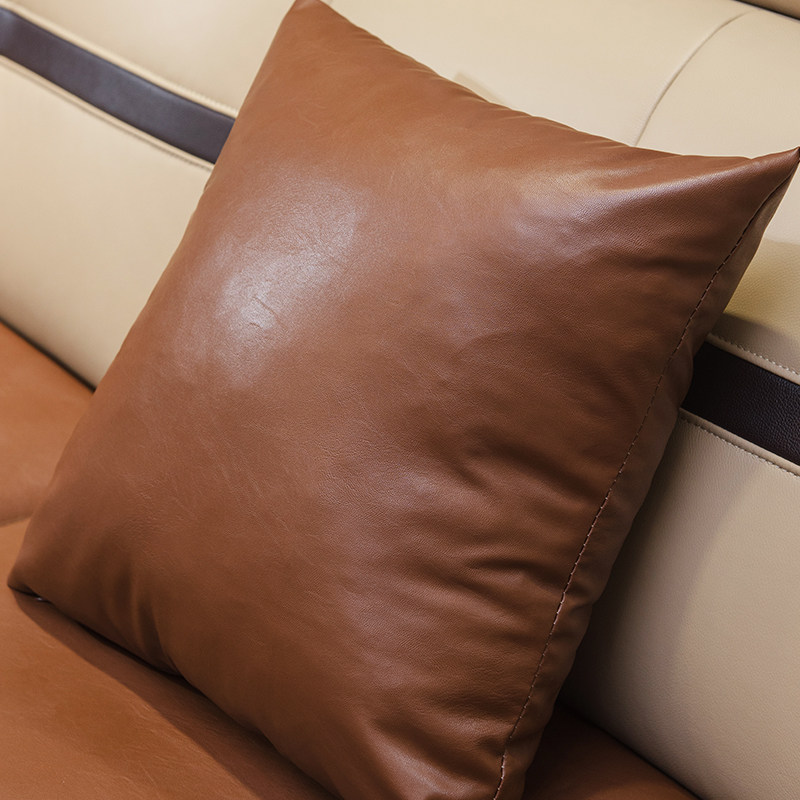 欧式防水皮靠枕套沙发抱枕套靠垫办公室床头定做靠枕头免洗隔尿