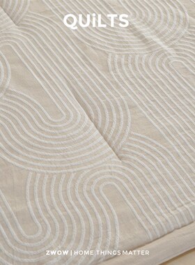 造卧zwow设计师款夏季纯全棉夏被薄款空调被可机洗夏凉被白色薄被