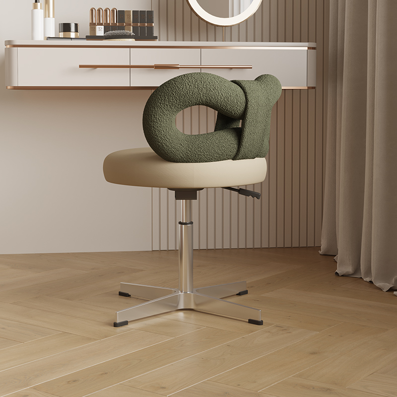 化妆椅女生居家卧室梳妆台简约椅子网红奶油风设计感仙女蝴蝶结椅