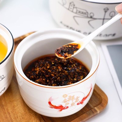 陶瓷调味罐味精盐罐辣椒猪油瓶碗水蒸蛋盅隔水燕窝炖盅家用大小号