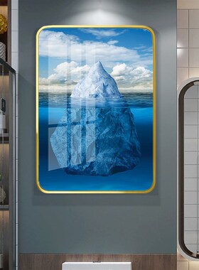 北欧简约小清新绿植花卉装饰画轻奢客厅玄关壁挂画浴室卫生间饰画