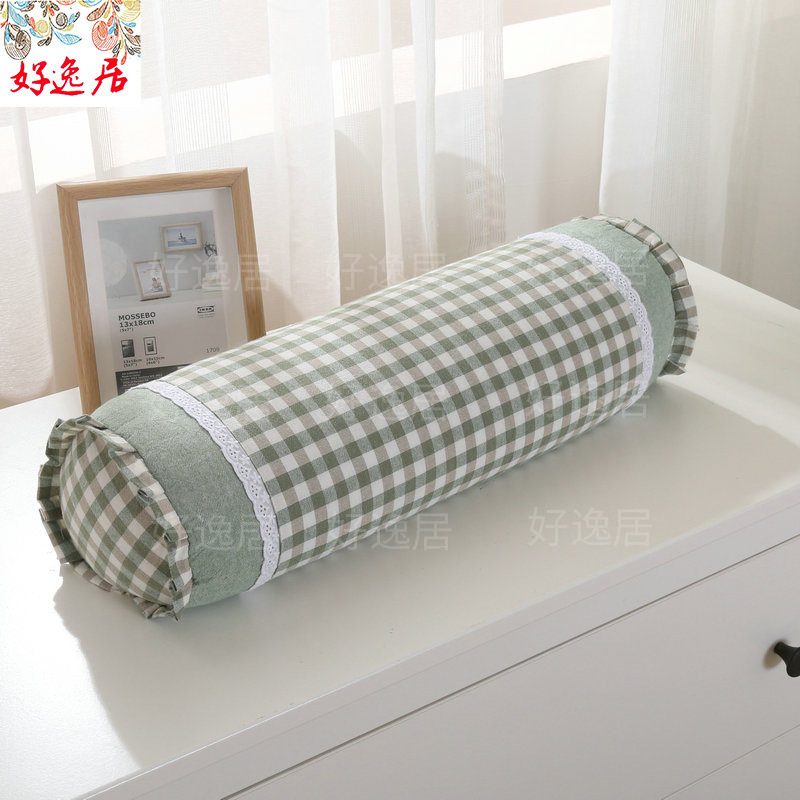 水洗棉格子荞麦壳糖果颈椎枕头 花草丙纶可拆洗枕套带枕芯套枕头