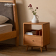 自白床头柜 实木床头柜卧室极简全实木床边柜收纳柜 致家家居
