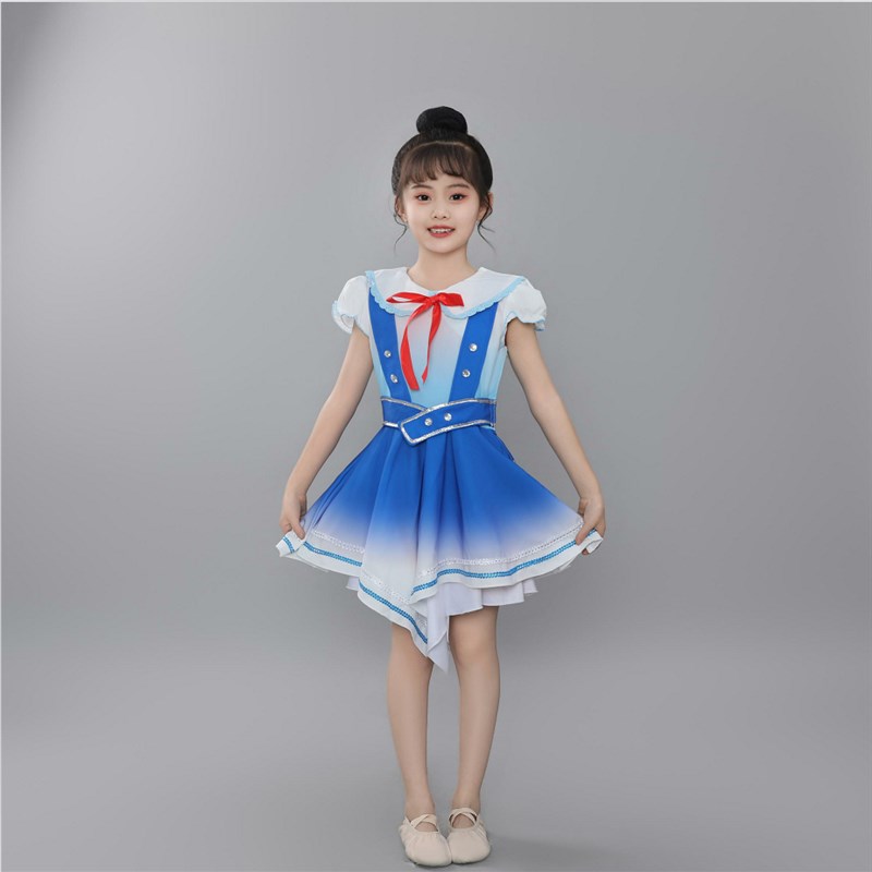 第十二届小荷风采红船的孩子舞蹈演出服中小学红色主题变装表演服图片