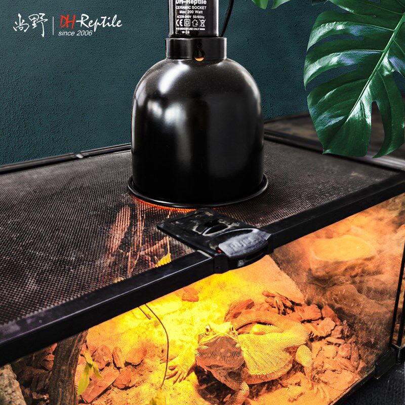 包邮 DH精工高UV反射漆黑深桶灯罩 爬虫太阳灯节能UVB灯用室内