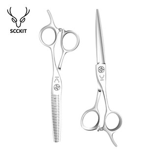 鹿剪专业发型师理发剪刀平剪牙剪套装 6.0英寸理发师专用剪发剪刀
