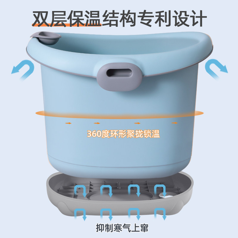 儿童泡澡桶宝宝婴儿游泳桶洗澡沐浴桶小孩子可坐家用加厚大号浴盆
