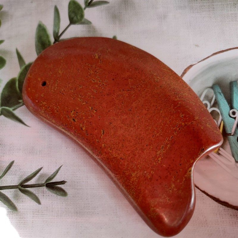 泗滨砭石原产地红砭石刮痧板 全身通用按摩推拿刮痧点穴拨筋