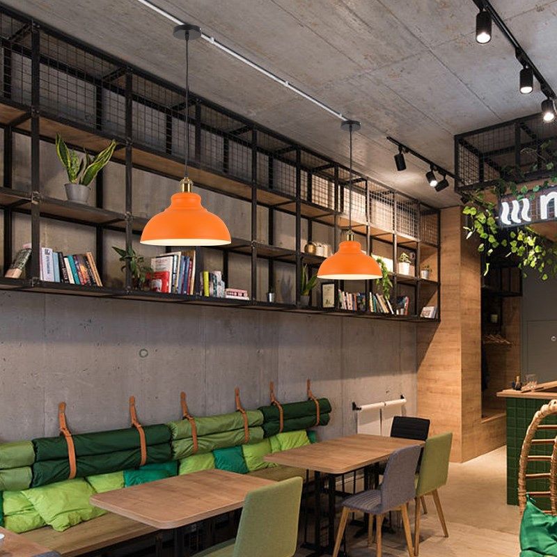 工业风橙色吊灯创意个性餐饮烤肉火锅饭店店铺舞蹈商用单头灯罩灯,家装灯饰光源,酒店/宴会厅/餐饮吊灯,淘宝优惠券,粉丝福利购,淘宝优惠卷