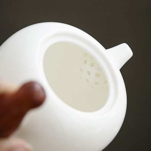 羊脂玉猪油白西施茶壶办公泡茶井栏测把大中小号
