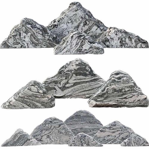 天然雪浪石泰山石景观石切片室内造景搭配枯山假水园林装饰