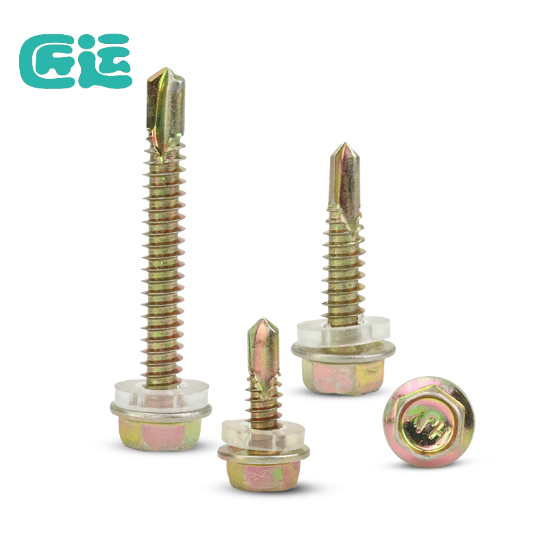 钻尾螺丝外六角钻尾螺钉加长彩钢瓦钉华司燕尾螺丝钉自钻自攻