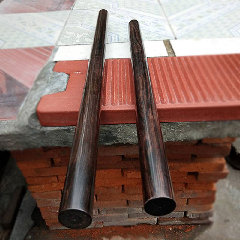 紫光檀黑檀木棍手把件紫檀圆木棍把玩红木棍手件男木棒长棍子