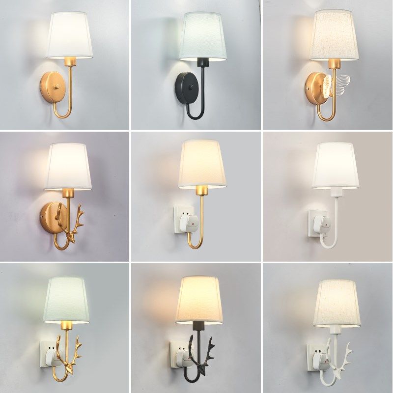 壁灯床头小夜灯超亮卧室睡眠灯插电款免布线插座灯带关灯具