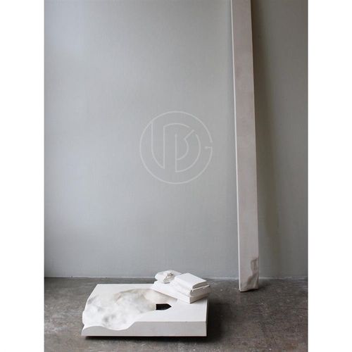 异形黄洞石雕塑台大理石底座展示台架酒店会所自然角装饰