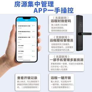 高品质通通锁公寓民宿出租密码锁酒店刷卡锁防盗门指纹锁木门智能