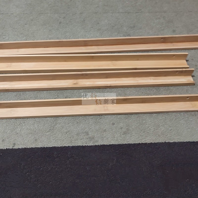 楠竹L黑胶唱片展示墙木条架墙上一字隔板定制