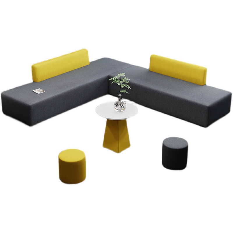 创意异形沙发茶几办公商务休闲区前台接待室现代布艺