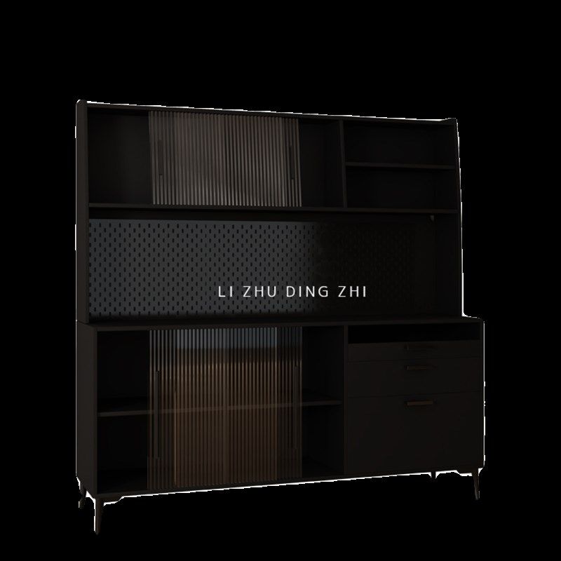 北欧餐边柜简约一体靠墙碗柜厨柜复古洞洞板多功能储物柜黑色定制,住宅家具,餐边柜,淘宝优惠券,粉丝福利购,淘宝优惠卷