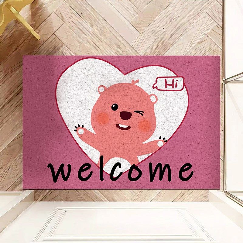 loopy露比欢迎回家入户门地垫卡通进门玄关脚垫刮泥蹭土耐脏裁剪