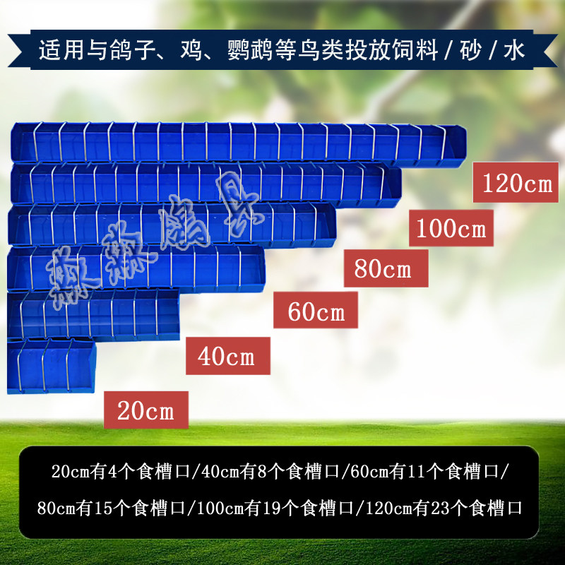 松木尖顶食槽60厘米 防水板食盘适用于鸟禽用喂食器图片
