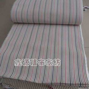 多拍包邮多种幅宽老粗布凉席布料加密加厚纯棉线毯面料条纹沙发布