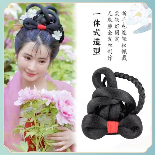 古装假发十二花神发髻夏季汉服明制宋制日常古风儿童发包成人发饰