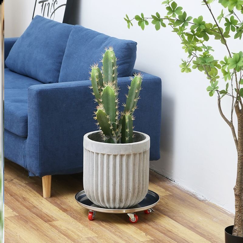 移动花盆托圆形家用万向轮耐用带轮可移动刹车花盆托盘加厚不锈钢,鲜花速递/花卉仿真/绿植园艺,花托/移动托盘,淘宝优惠券,粉丝福利购,淘宝优惠卷