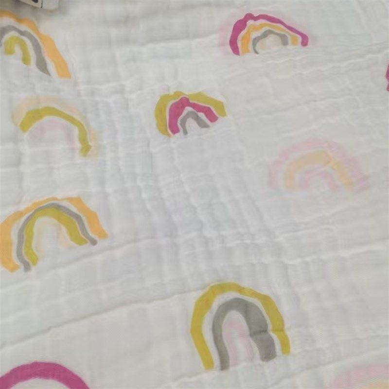 四层110*110cm7cm新生儿纱布浴巾卡通婴儿毛巾被盖毯拉伸测量,居家布艺,浴巾,淘宝优惠券,粉丝福利购,淘宝优惠卷