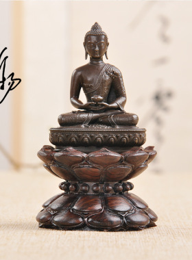 实木佛像加高底座供奉台关公财神爷摆台家用观音莲花花瓶奇石底座