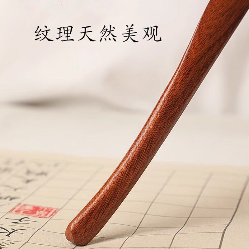 兰斋书法裁纸刀宣纸刀对联宣纸专用裁纸刀实木黑梓木红檀木文房四