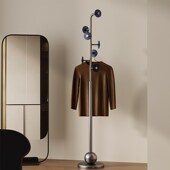 入户挂衣架落地卧室小型家用衣帽架不锈钢衣架置物架意式 轻奢复古