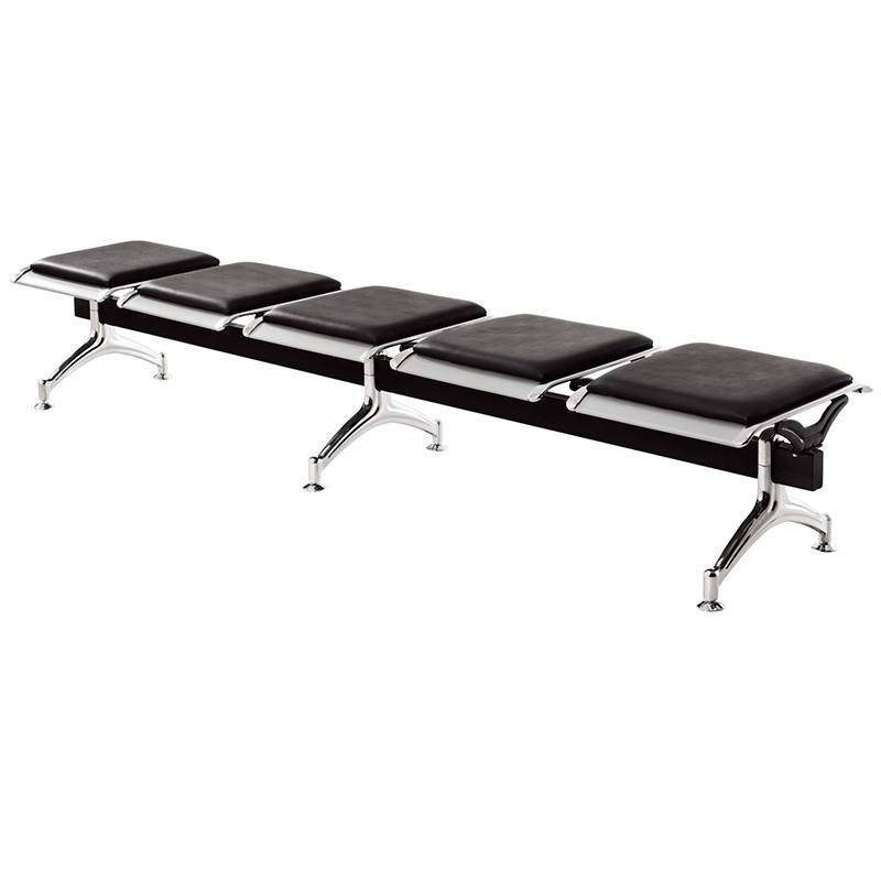 不锈钢无靠背排椅平板连排椅不锈钢等候椅影院休息排椅钢制长排椅