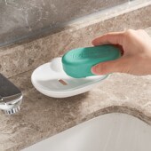 无痕贴壁挂式 皂架椭圆香皂盒简易挂壁肥皂架子塑料不带盖米木.831