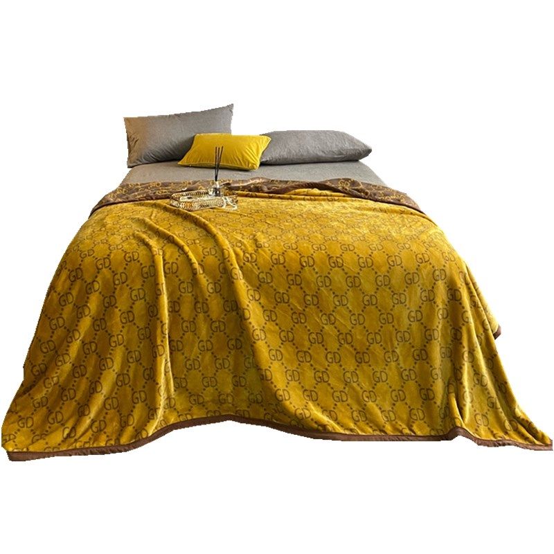 双层复合毛毯夏季空调休闲毯子冬季法莱珊瑚绒床单办公室午睡盖被