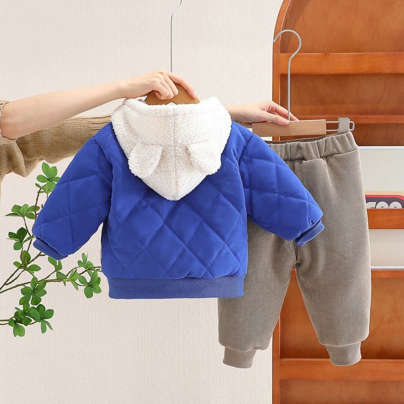 男宝宝冬装1周岁半七11一8八6九9十12个月婴儿衣服分体秋冬季套装