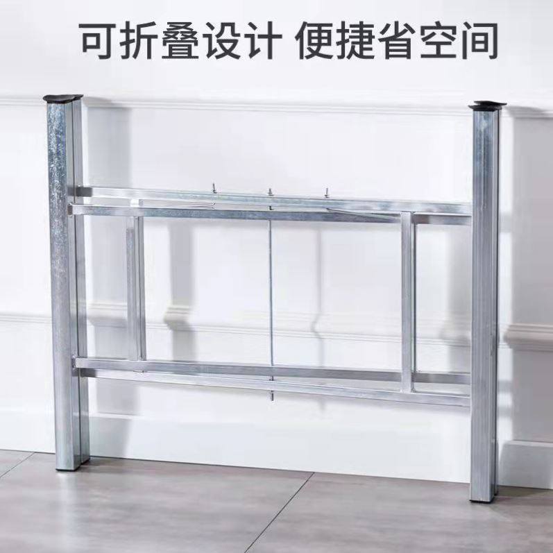 简易镀锌桌腿桌子支架脚可折叠加厚桌脚家用酒店桌架铁艺圆桌架子图片