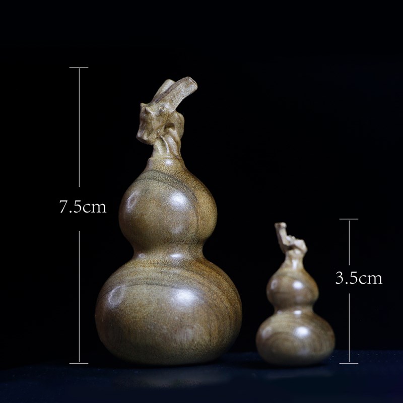 天然金丝楠木葫芦手把件摆件手捻木雕工艺品钥匙扣车挂没事盘玩的