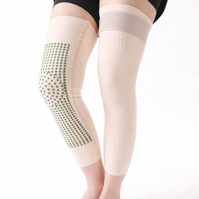 夏季德绒护膝护腿长筒套加绑带防下滑男女保暖老寒腿小腿薄款睡觉