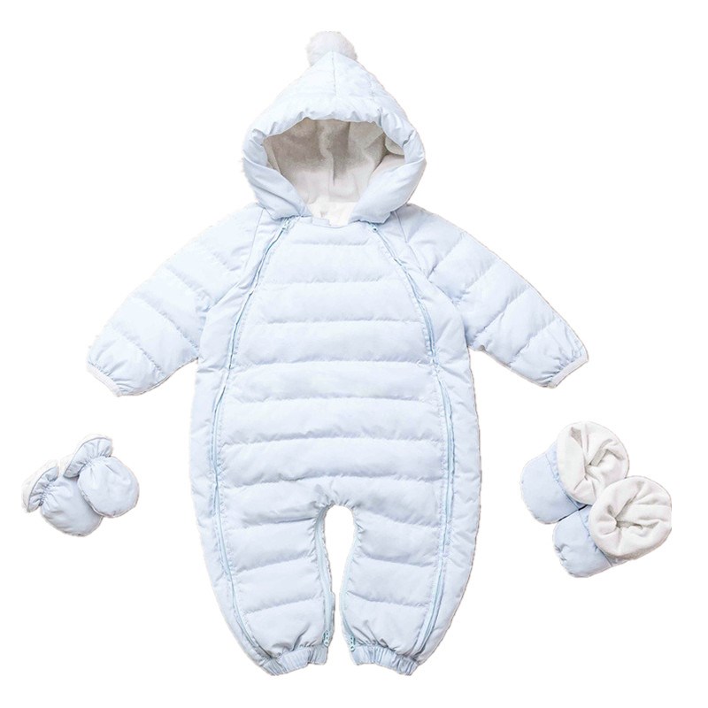 新生婴儿羽绒服冬季连体衣0-1岁男女宝宝秋冬装外出抱衣冬天外套2